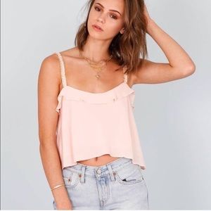 FOR LOVE AND LEMONS LIGHTWEIGHT RUFFLE CROP TOP
